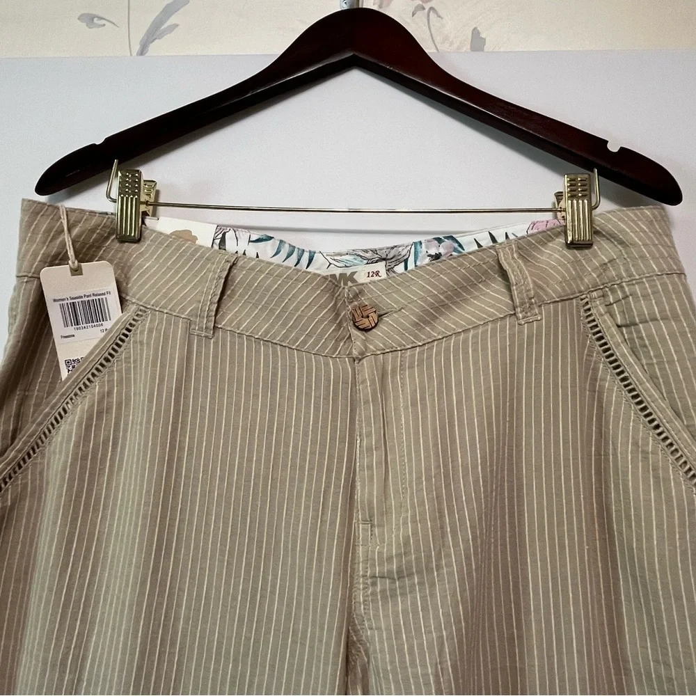 MOUNTAIN KHAKIS Seaside Pants NWT Freestone Womens 12 Reg Relaxed Fit Coastal‎